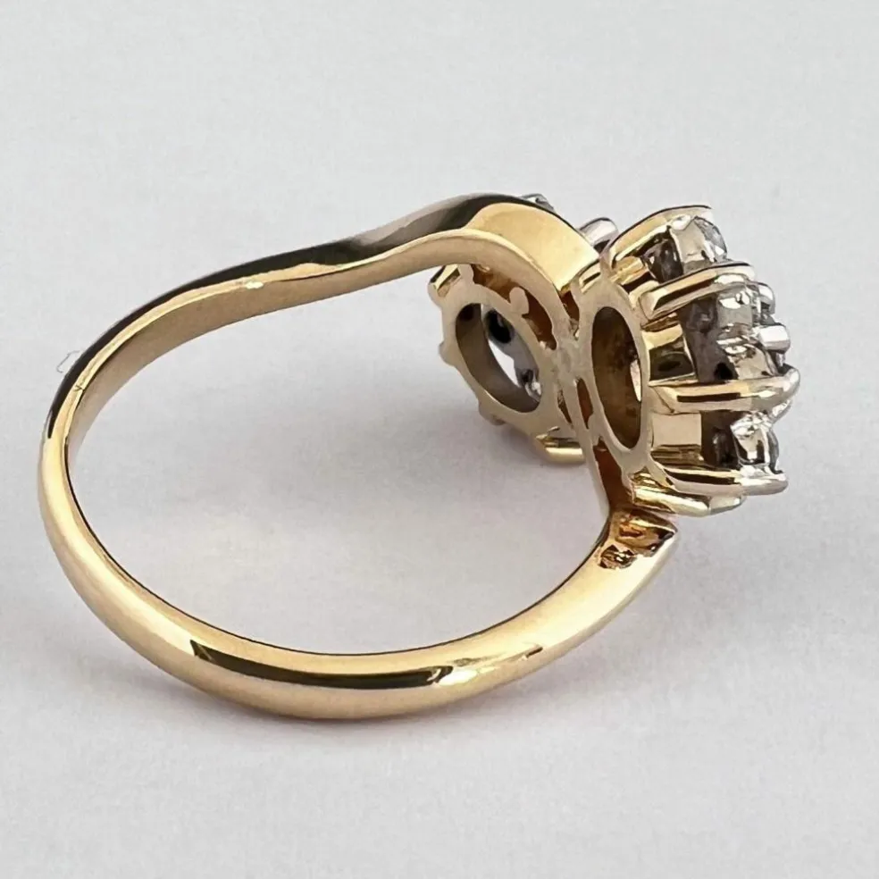 Bague Toi & Moi Or Jaune, Diamants