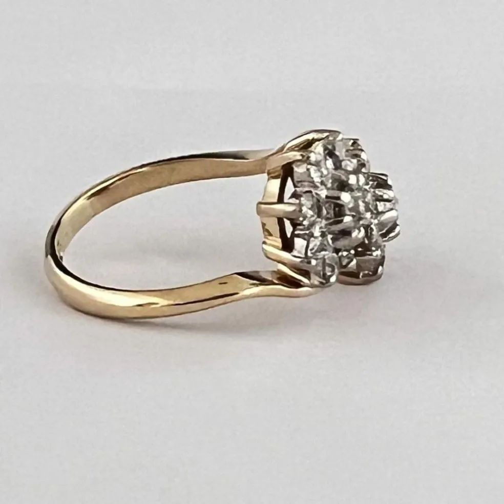 Bague Toi & Moi Or Jaune, Diamants