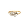 Bague Toi & Moi Or Jaune Platine Diamants