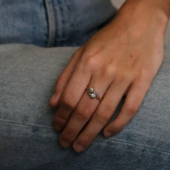 Bague Toi & Moi Or Jaune Platine Diamants
