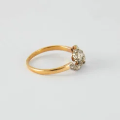 Bague Toi & Moi Or Jaune Platine Diamants