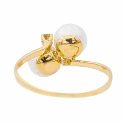 Bague Toi & Moi Or jaune Perle