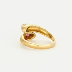 Bague Toi & Moi or jaune rubis et diamants
