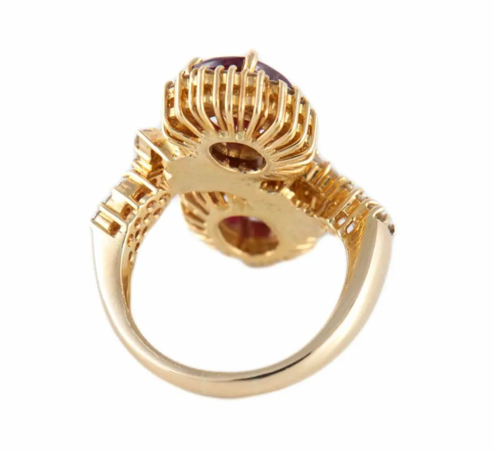 BAGUE TOI & MOI OR, RUBIS & DIAMANTS