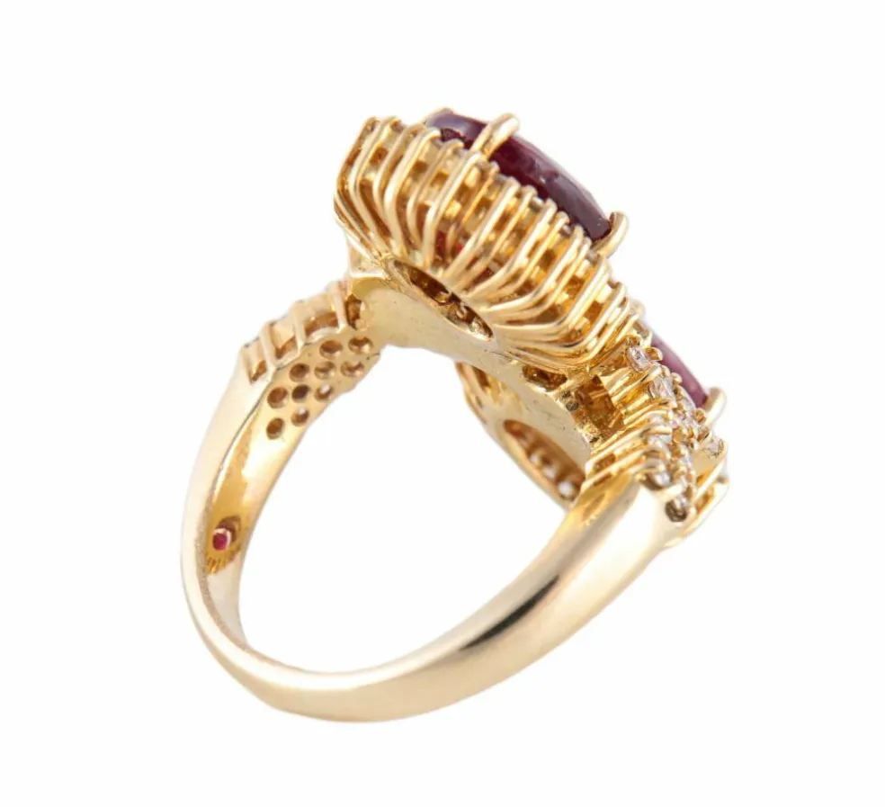 BAGUE TOI & MOI OR, RUBIS & DIAMANTS
