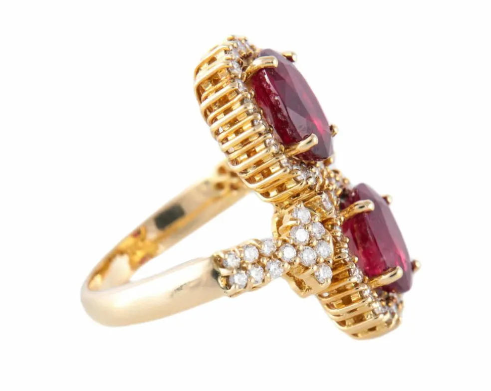 BAGUE TOI & MOI OR, RUBIS & DIAMANTS