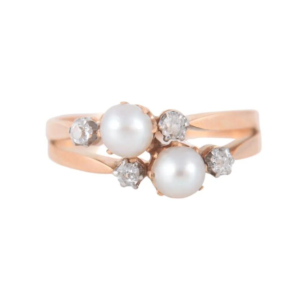 Bague Toi & Moi perles