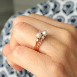 Bague Toi & Moi perles