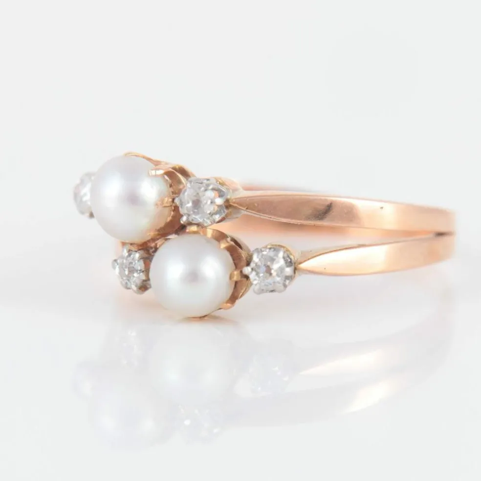 Bague Toi & Moi perles
