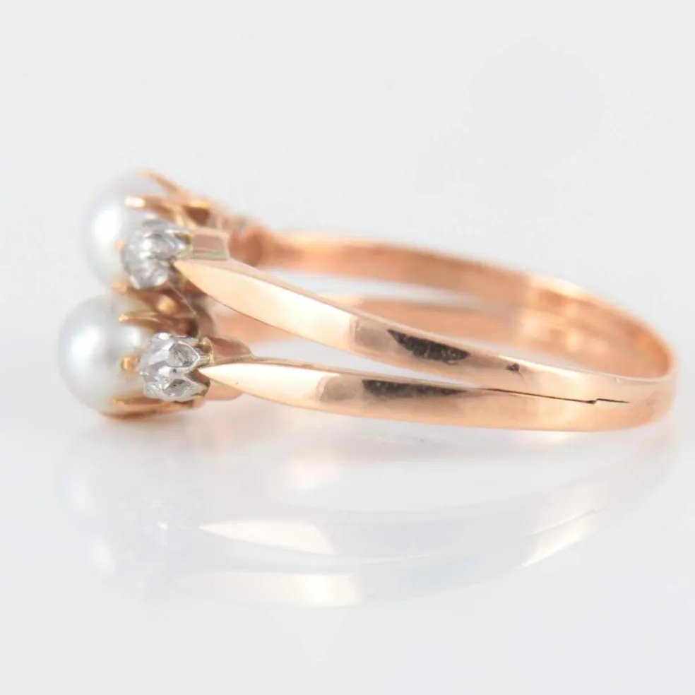 Bague Toi & Moi perles