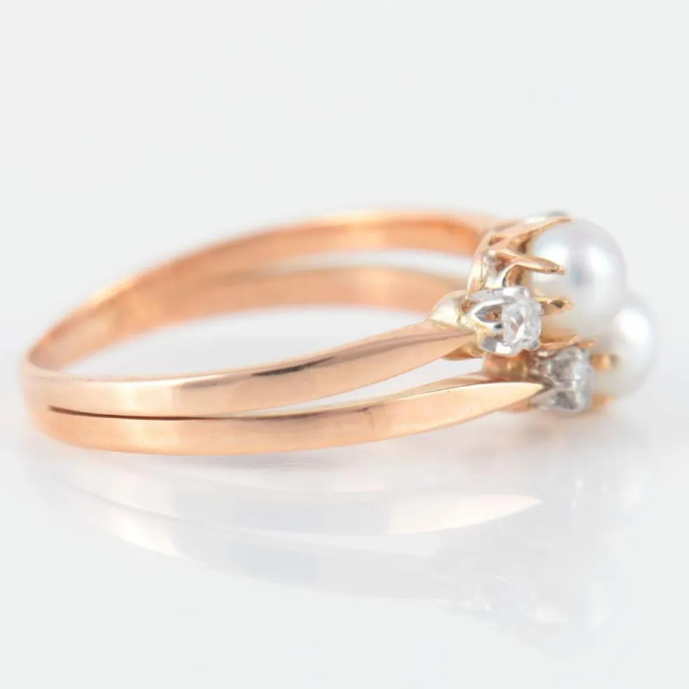 Bague Toi & Moi perles