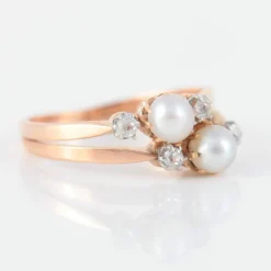 Bague Toi & Moi perles