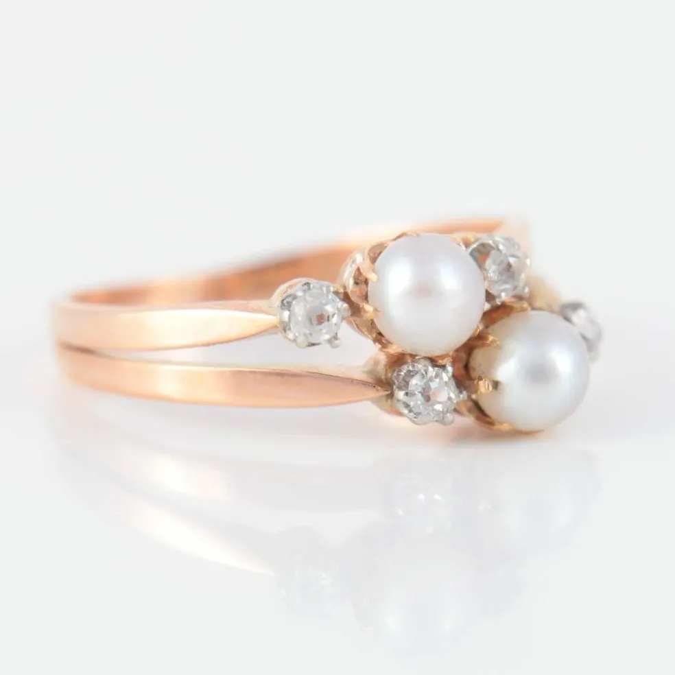 Bague Toi & Moi perles