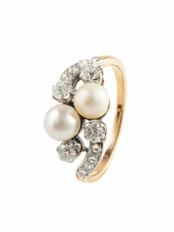 Bague Toi & Moi Perles et Diamants