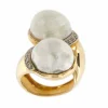 Bague Toi & Moi perles et diamants