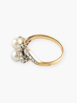 Bague Toi & Moi Perles et Diamants