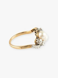 Bague Toi & Moi Perles et Diamants