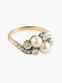 Bague Toi & Moi Perles et Diamants