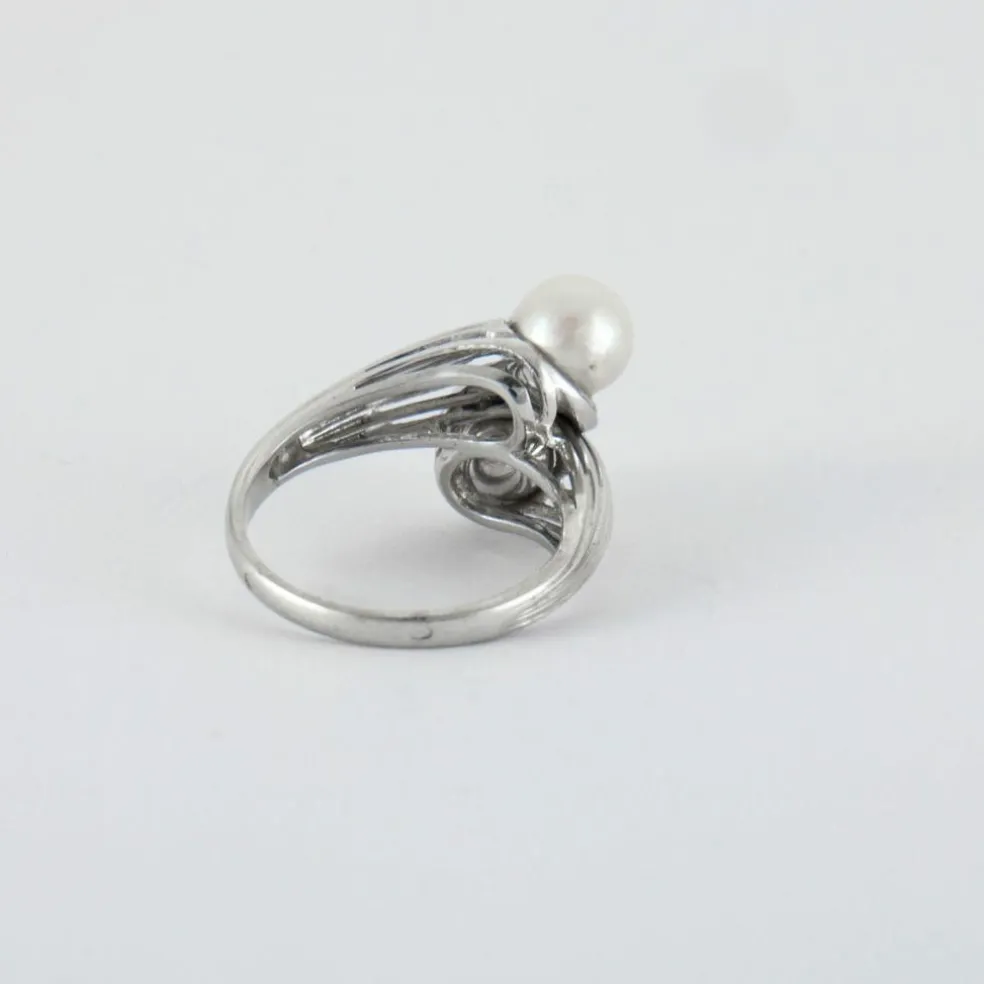 Bague Toi & Moi Perles et Diamants