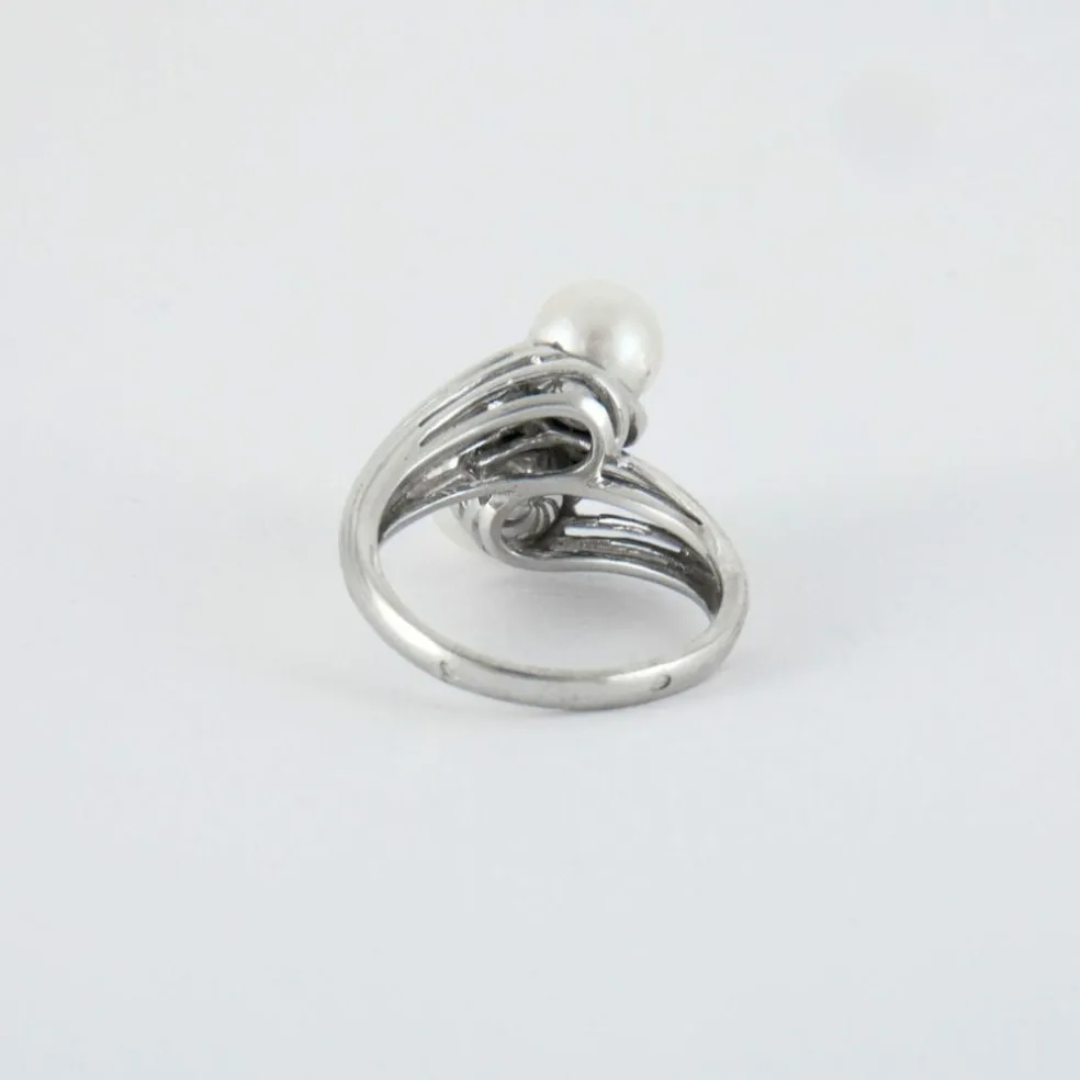 Bague Toi & Moi Perles et Diamants