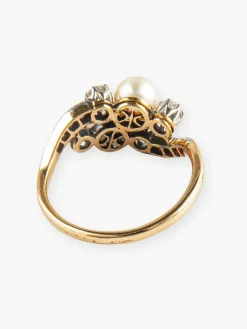 Bague Toi & Moi Perles et Diamants