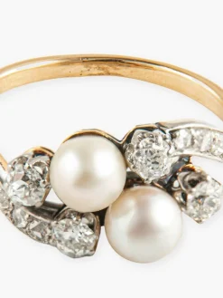 Bague Toi & Moi Perles et Diamants