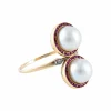 Bague Toi & Moi Perles Rubis