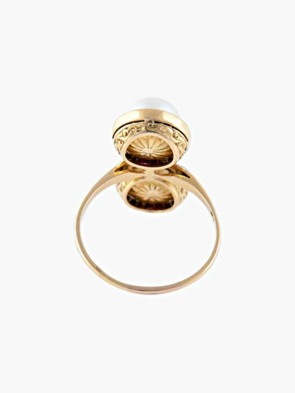 Bague Toi & Moi Perles Rubis