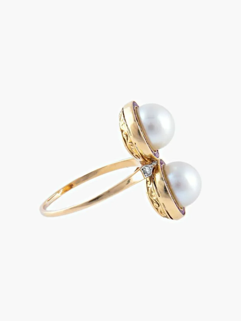 Bague Toi & Moi Perles Rubis