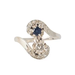Bague Toi & Moi Saphir Diamants