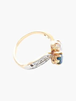 Bague Toi & Moi Saphir Diamant