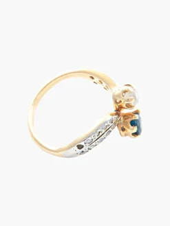 Bague Toi & Moi Saphir Diamant