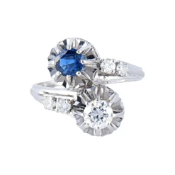 Bague Toi & Moi Saphirs Diamants