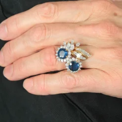 Bague Toi & Moi, Saphirs Diamants