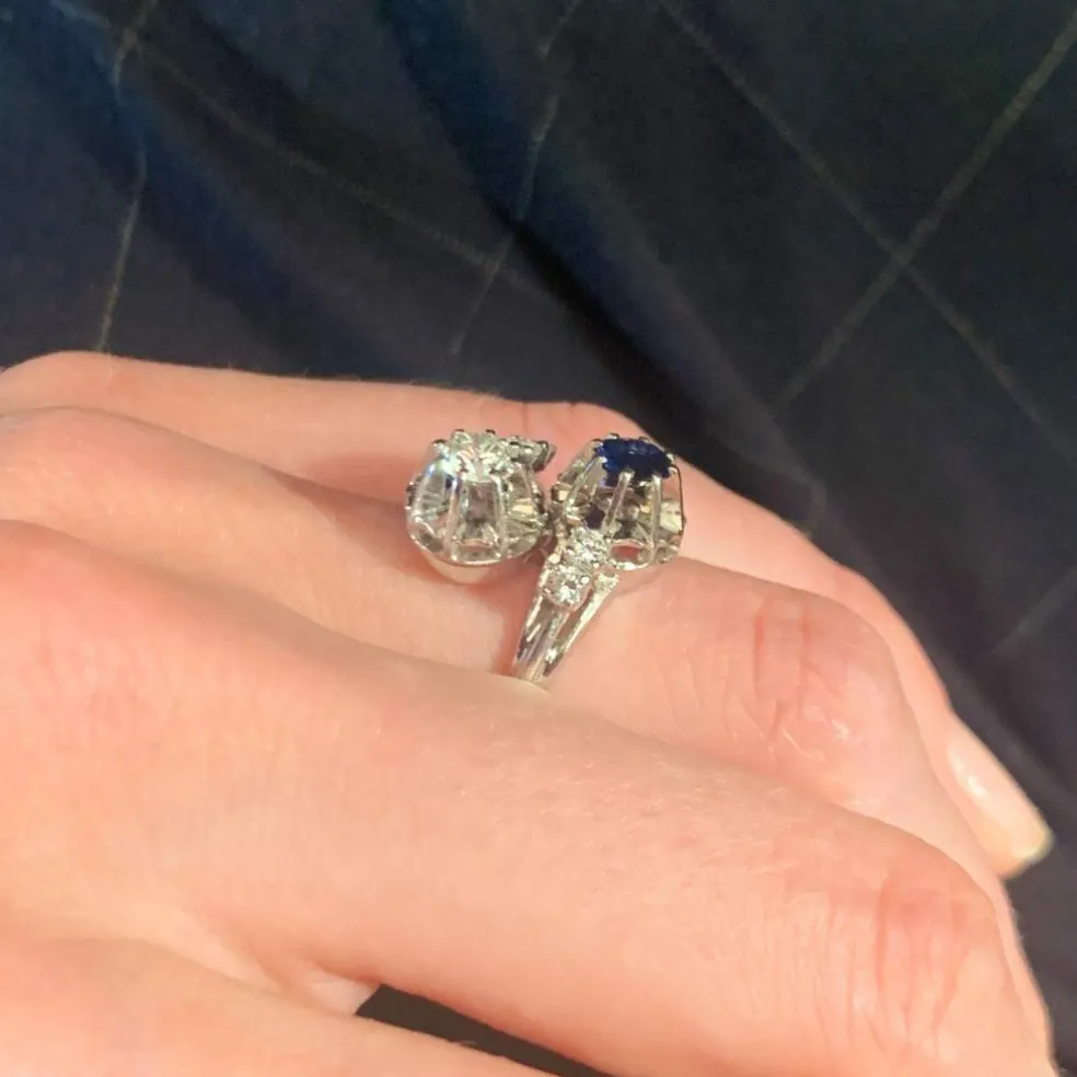 Bague Toi & Moi Saphirs Diamants
