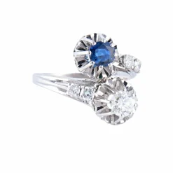 Bague Toi & Moi Saphirs Diamants