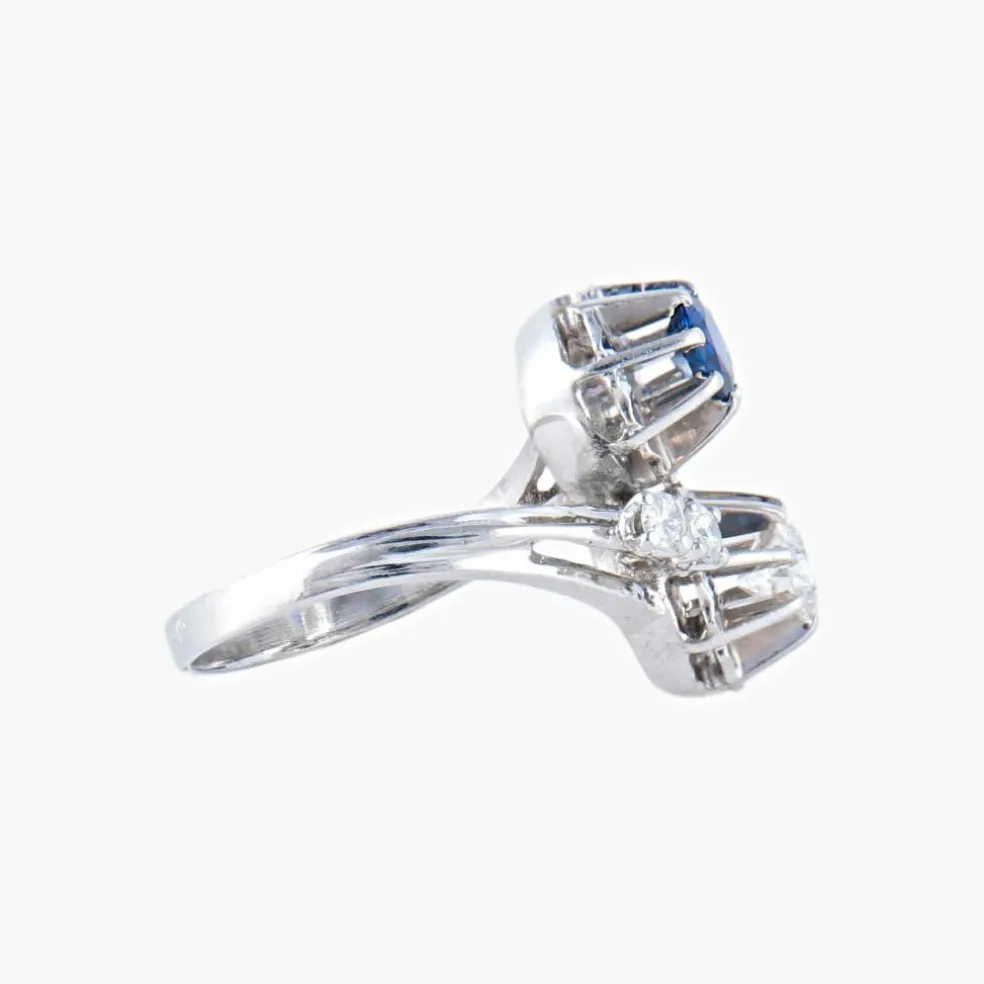 Bague Toi & Moi Saphirs Diamants