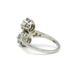 Bague Toi et Moi - Or jaune platine et diamants