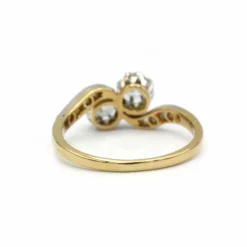 Bague Toi et Moi - Or jaune et diamants