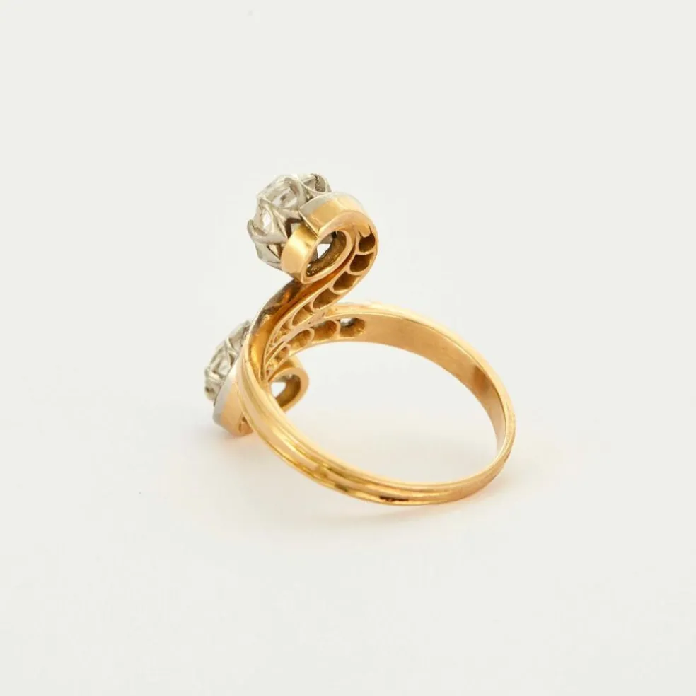 Bague Toi et Moi 2 ors diamants