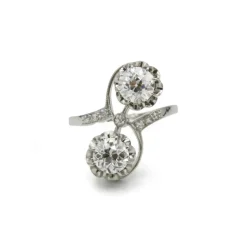 Bague Toi et Moi - Platine et diamants