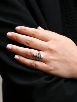 Bague toi et moi Belle-Epoque diamants et perle
