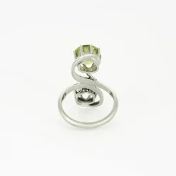 Bague Toi et Moi diamant et péridot