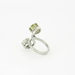 Bague Toi et Moi diamant et péridot