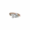 Bague Toi et Moi diamants, or rose et platine