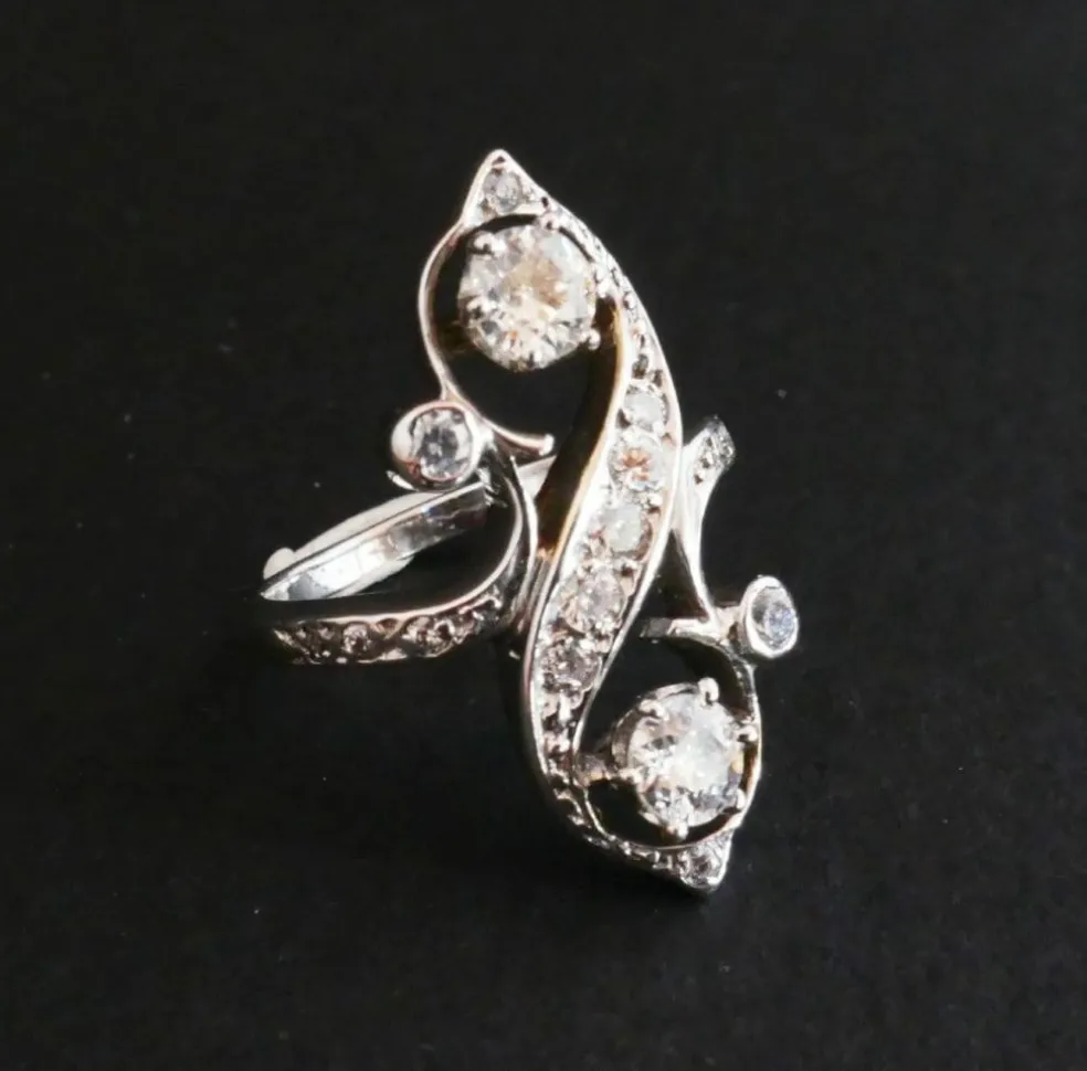 Bague Toi et moi, diamants