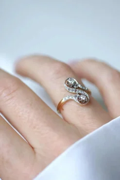 Bague Toi et Moi diamants Belle Époque
