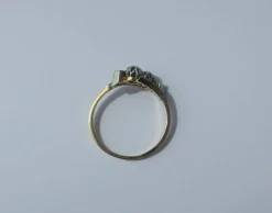 Bague Toi et Moi diamants or et platine