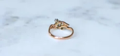 Bague Toi et Moi diamants, or rose et platine
