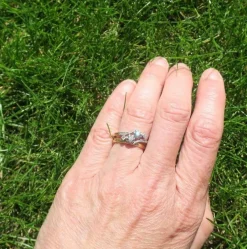 Bague Toi et Moi diamants or et platine